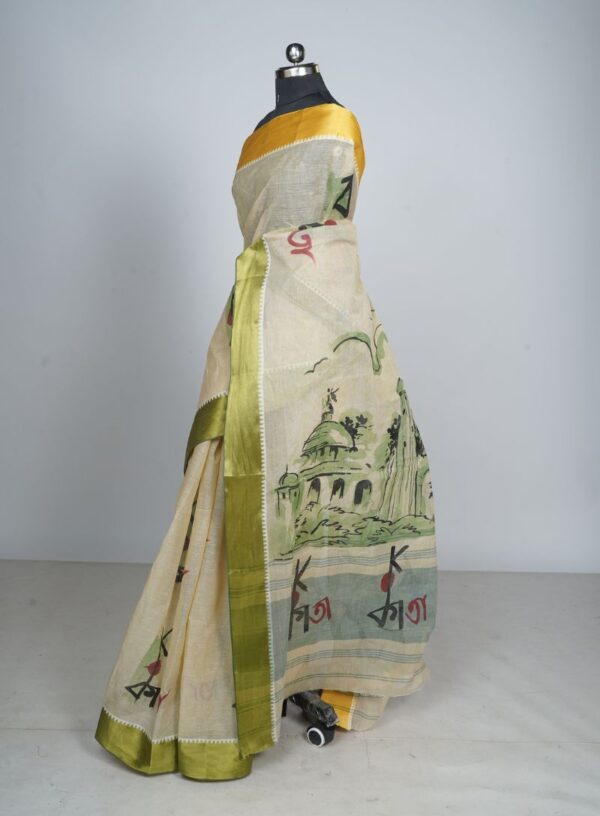 Khadi Cotton with Kolkata Hand Painting