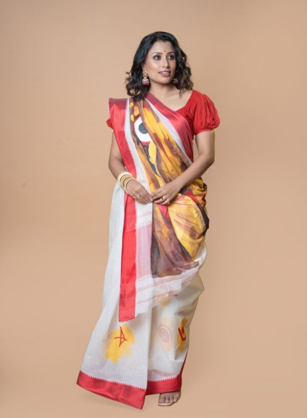 Khadi Cotton with Lord Jagannath Hand Painting